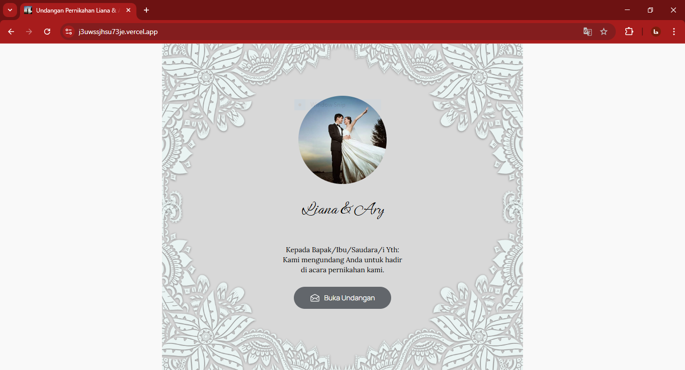  Tampilan halaman web https://j3uwssjhsu73je.vercel.app/