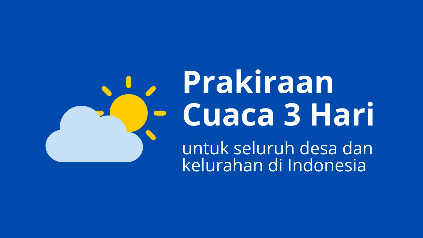 Aplikasi prakiraan cuaca berbasis web: cuaca.hanifmu.com.